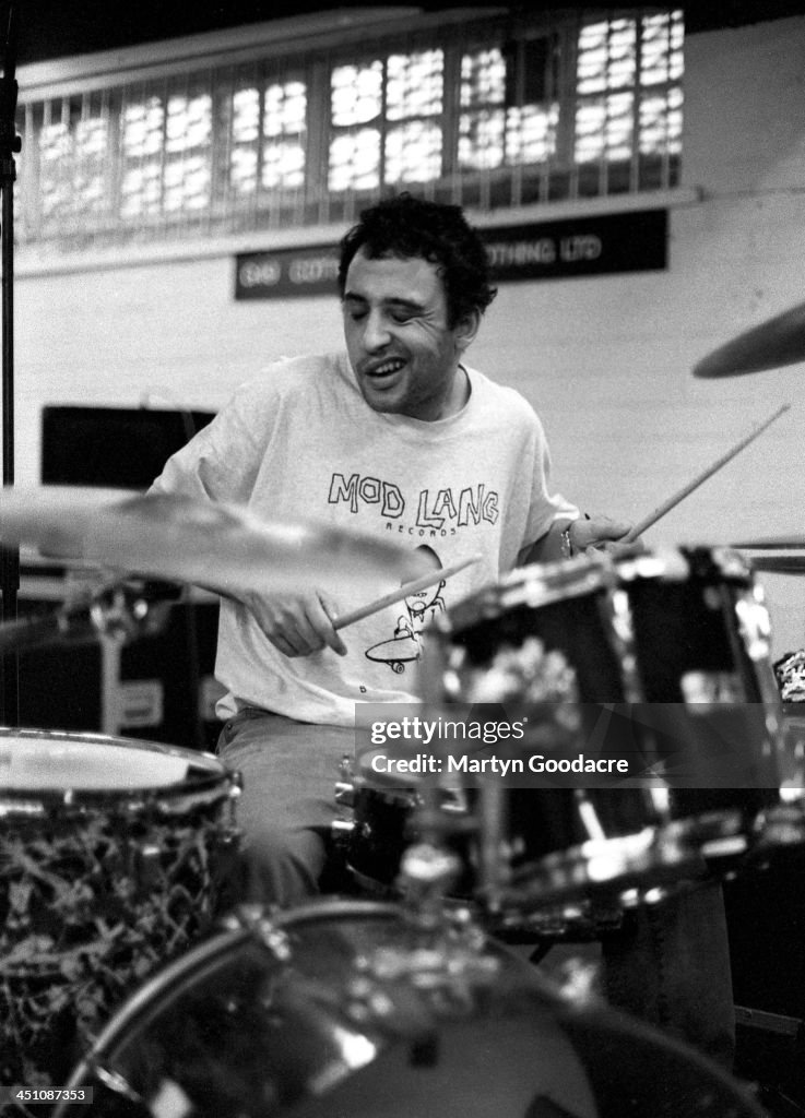 Rene Stone Roses Reni drummer with The Stone Roses rehearses in Manchester , United ...