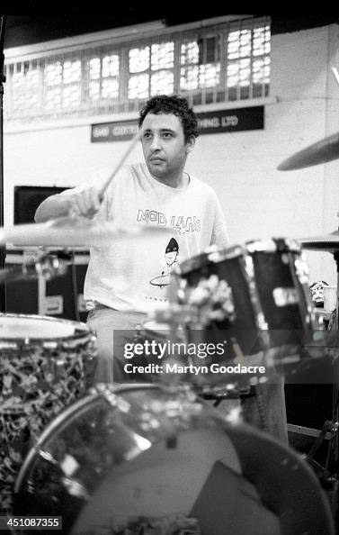 Rene Stone Roses Reni drummer with The Stone Roses rehearses in Manchester , United ...
