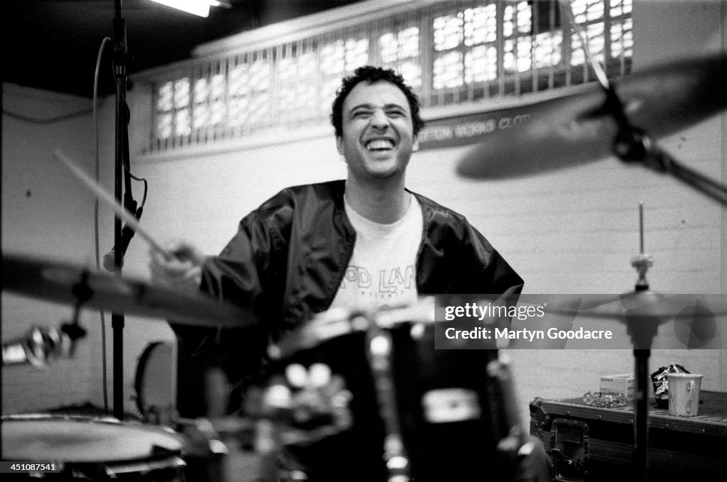 Rene Stone Roses Reni drummer with The Stone Roses rehearses in Manchester , United ...