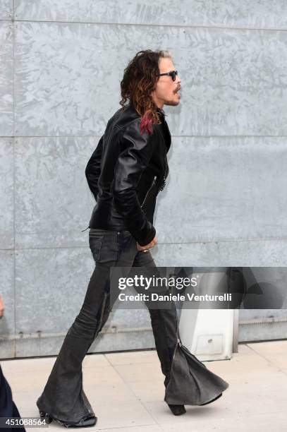 Steven Tyler attends the Emporio Armani show during Milan Menswear Fashion Week Spring Summer 2015 on June 23, 2014 in Milan, Italy.