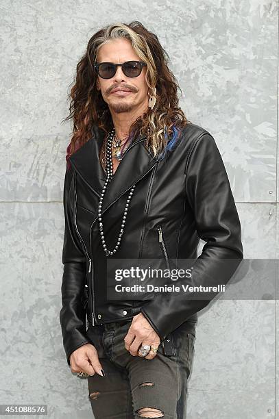 Steven Tyler attends the Emporio Armani show during Milan Menswear Fashion Week Spring Summer 2015 on June 23, 2014 in Milan, Italy.