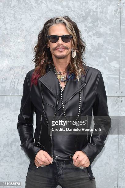 Steven Tyler attends the Emporio Armani show during Milan Menswear Fashion Week Spring Summer 2015 on June 23, 2014 in Milan, Italy.