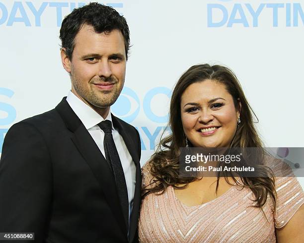 Personality Brian McDaniel and His Wife Senior Vice President of CBS Daytime, Ent. Angelica McDaniel attend the 41st Annual Daytime Emmy Awards CBS...