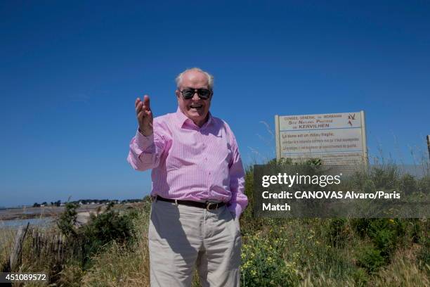 Politician and former leader of France's National Front party, Jean-Marie Le Pen is photographed for Paris Match on June 14, 2014 in Carnac, France.