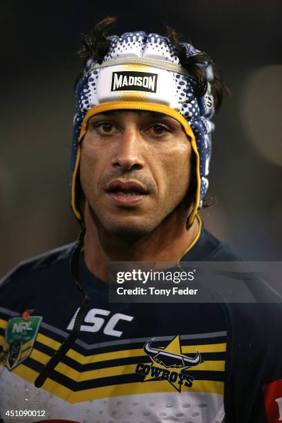 Johnathan Thurston of the Cowboys during the round 15 NRL match between the Newcastle Knights and the North Queensland Cowboys at Hunter Stadium on...