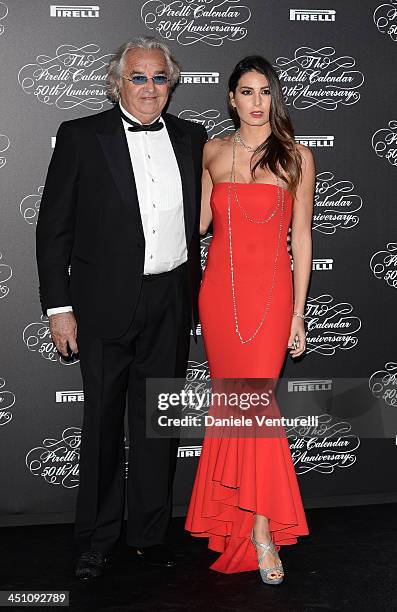Flavio Briatore and Elisabetta Gregoraci attends the Pirelli Calendar 50th Anniversary event on November 21, 2013 in Milan, Italy.
