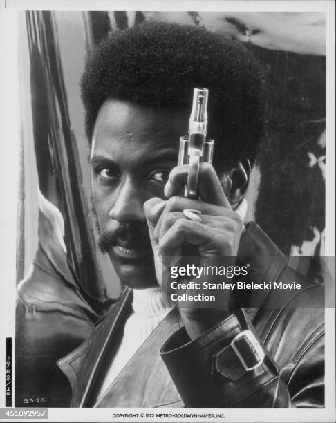 Actor Richard Roundtree in a scene from the movie 'Shaft', 1971.
