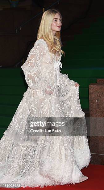 Actress Elle Fanning attends "Maleficent" Japan premiere at Ebisu Garden Place on June 23, 2014 in Tokyo, Japan.