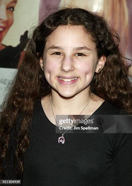 Hallie Kate Eisenberg during Confessions of a Teenage Drama Queen - New York Premiere - Arrivals at Loews E-Walk Theater in New York City, New York,...