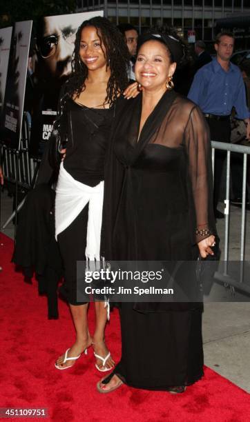 Debbie Allen{R} and daughter during The Manchurian Candidate New York Premiere - Outside Arrivals at Clearview Cinema's Beekman Theatre in New York...