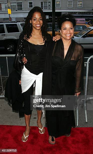 Debbie Allen {R} and daughter during The Manchurian Candidate New York Premiere - Outside Arrivals at Clearview Cinema's Beekman Theatre in New York...