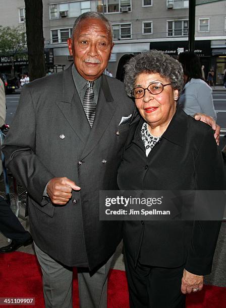 David Dinkins and wife during The Manchurian Candidate New York Premiere - Outside Arrivals at Clearview Cinema's Beekman Theatre in New York City,...