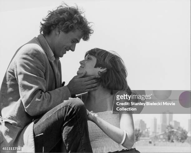Actors Lisa Langlois and Laurent Malet in a scene from the movie 'Blood Relatives', 1978.