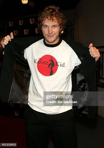 Chris Pratt during WB 2004-2005 Primetime Upfront After Party - Outside Arrivals at Chelsea Piers Lighthouse - Pier 61 in New York City, New York,...
