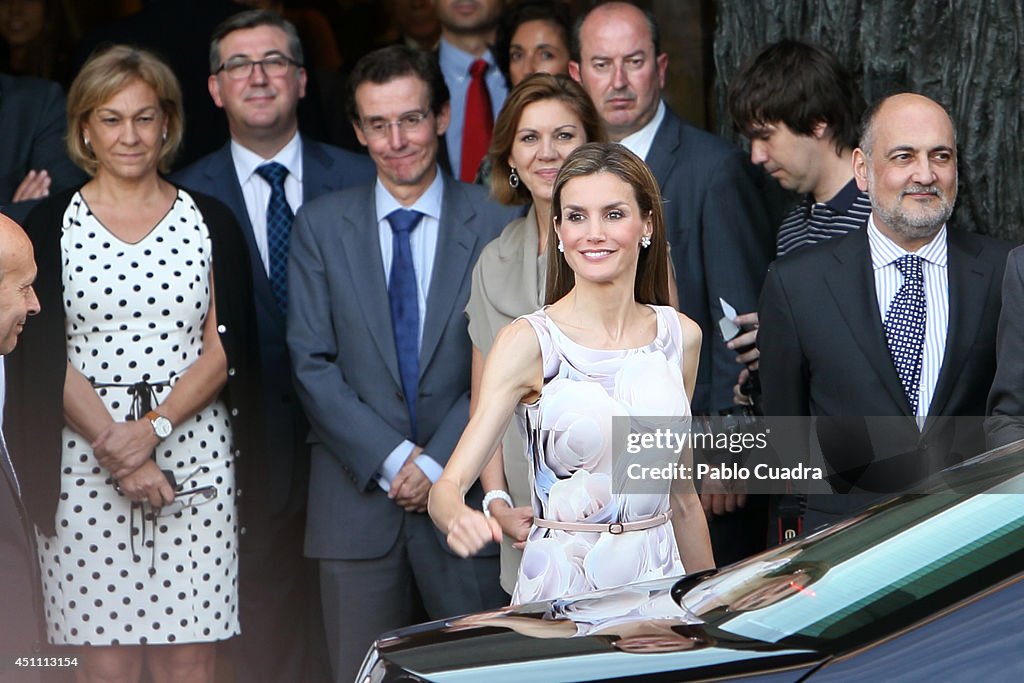 Queen Letizia of Spain Attends The Opening of 'El Greco y La Pintura Moderna' Exhibition at El Prado Museum in Madrid