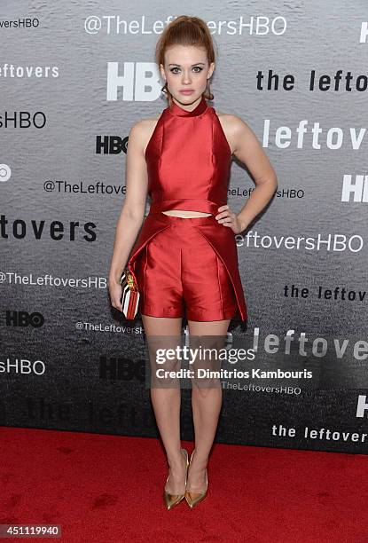 Actress Holland Roden attends "The Leftovers" premiere at NYU Skirball Center on June 23, 2014 in New York City.
