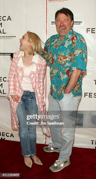 Sophia Myles and Jonathan Frakes, Director during 3rd Annual Tribeca Film Festival - Thunderbirds Screening at Stuyvesant High School in New York...