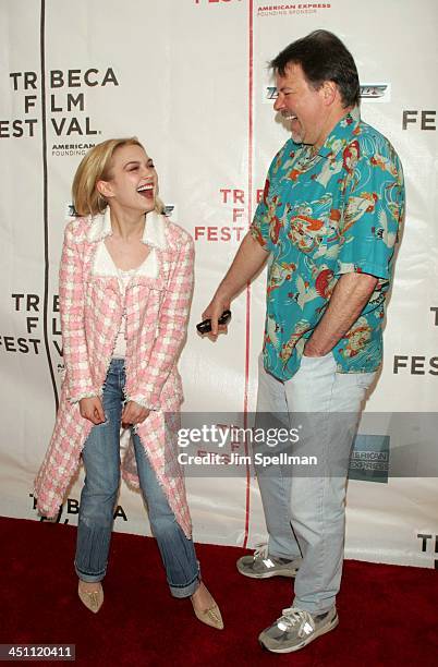 Sophia Myles and Jonathan Frakes, Director during 3rd Annual Tribeca Film Festival - Thunderbirds Screening at Stuyvesant High School in New York...