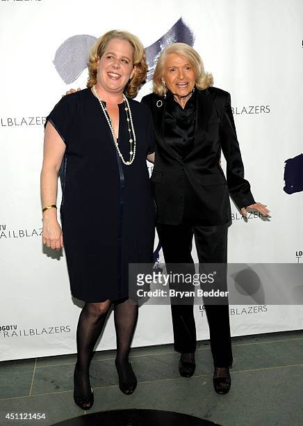 Roberta Kaplan and Edie Windsor attend Logo TV's "Trailblazers" at the Cathedral of St. John the Divine on June 23, 2014 in New York City.