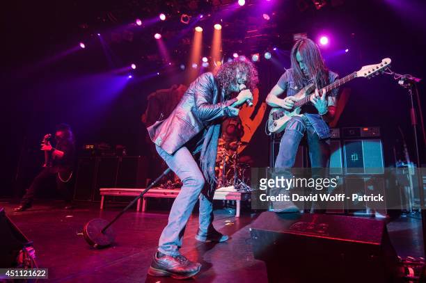 Gary Cherone and Nuno Bettencourt from Extreme perform at Le Bataclan on June 23, 2014 in Paris, France.