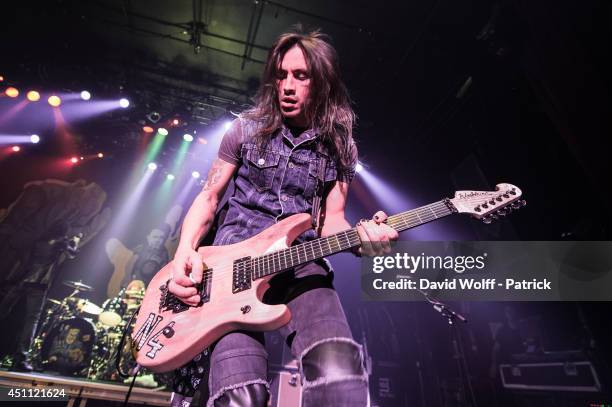 Nuno Bettencourt from Extreme performs at Le Bataclan on June 23, 2014 in Paris, France.