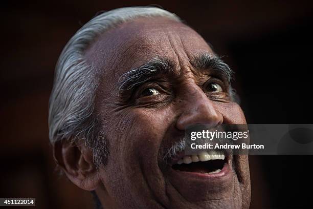 Rep. Charlie Rangel speaks to constituents while campaigning in New York's 13th District on June 23, 2014 in the Harlem neighborhood of New York...