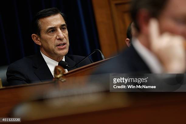 House Oversight and Government Reform Committee Chairman Darrell Issa speaks during the testimony of Internal Revenue Service Commissioner John...