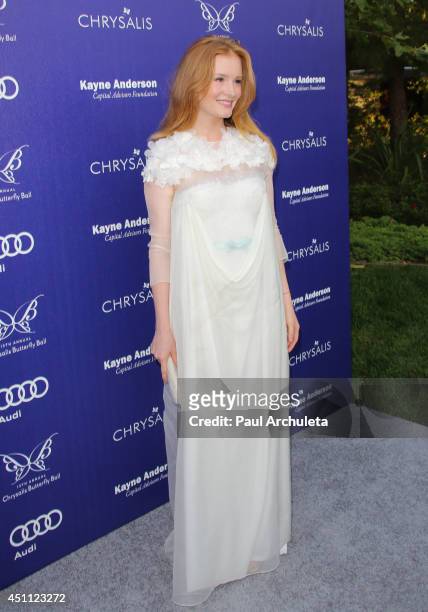 Actress Kimberly Brook attends the 13th Annual Chrysalis Butterfly Ball at a private Mandeville Canyon Estate on June 7, 2014 in Los Angeles,...