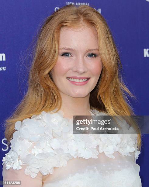 Actress Kimberly Brook attends the 13th Annual Chrysalis Butterfly Ball at a private Mandeville Canyon Estate on June 7, 2014 in Los Angeles,...