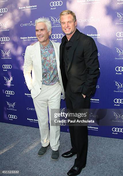 Actors Balthazar Getty and Billie Dane attend the 13th Annual Chrysalis Butterfly Ball at a private Mandeville Canyon Estate on June 7, 2014 in Los...