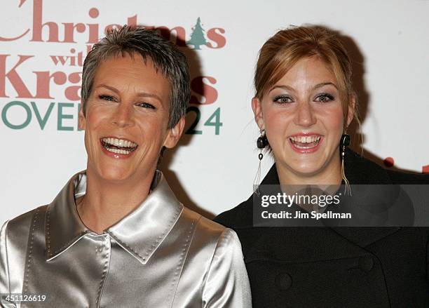 Jamie Lee Curtis and daughter during Christmas with The Kranks New York City Premiere - Outside Arrivals at Radio City Music Hall in New York City,...