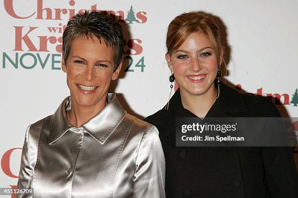 Jamie Lee Curtis and daughter during Christmas with The Kranks New York City Premiere - Outside Arrivals at Radio City Music Hall in New York City,...