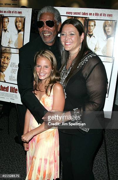 Morgan Freeman, Becca Gardner and Camryn Manheim during An Unfinished Life New York City Premiere - Outside Arrivals at Directors Guild of America...