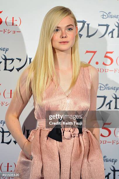 Elle Fanning attends "Maleficent" press conference for the Japan premiere at Grand Hyatt Tokyo on June 24, 2014 in Tokyo, Japan.