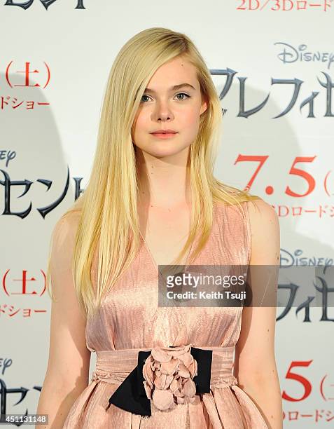 Elle Fanning attends "Maleficent" press conference for the Japan premiere at Grand Hyatt Tokyo on June 24, 2014 in Tokyo, Japan.