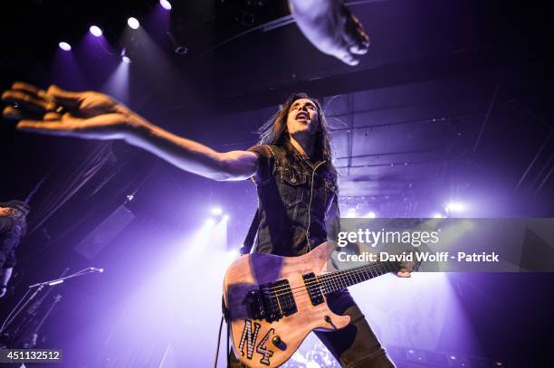 Nuno Bettencourt from Extreme performs at Le Bataclan on June 23, 2014 in Paris, France.