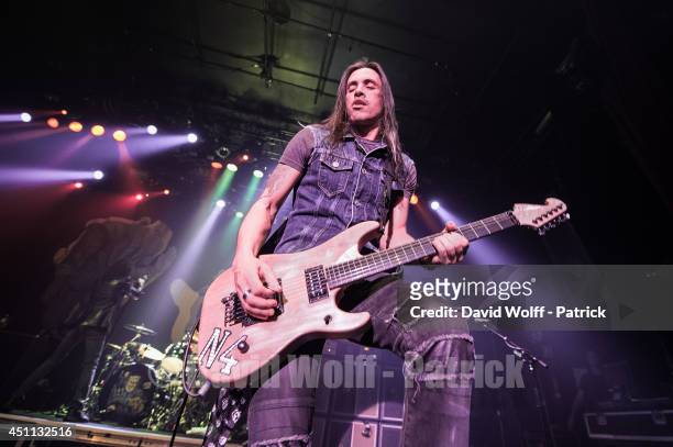 Nuno Bettencourt from Extreme performs at Le Bataclan on June 23, 2014 in Paris, France.