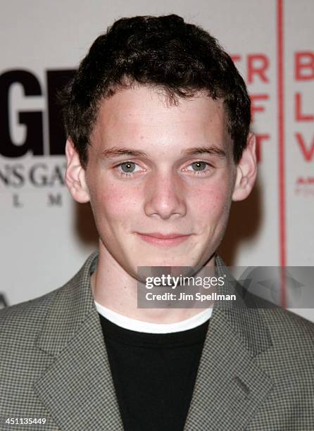 Anton Yelchin during 4th Annual Tribeca Film Festival - Fierce People Premiere - Outside Arrivals at Tribeca Performing Arts Center in New York City,...