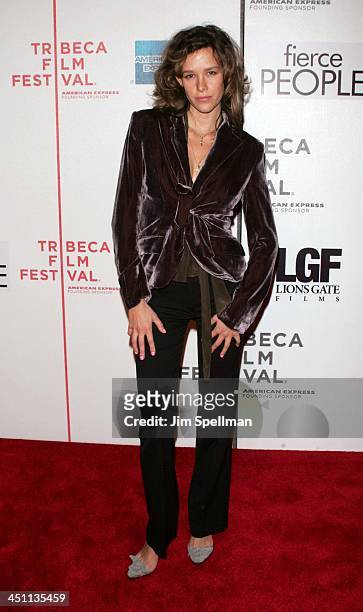 Paz de la Huerta during 4th Annual Tribeca Film Festival - Fierce People Premiere - Outside Arrivals at Tribeca Performing Arts Center in New York...