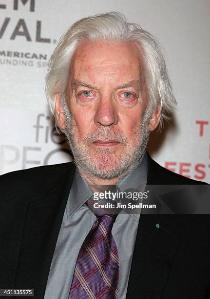 Donald Sutherland during 4th Annual Tribeca Film Festival - Fierce People Premiere - Outside Arrivals at Tribeca Performing Arts Center in New York...