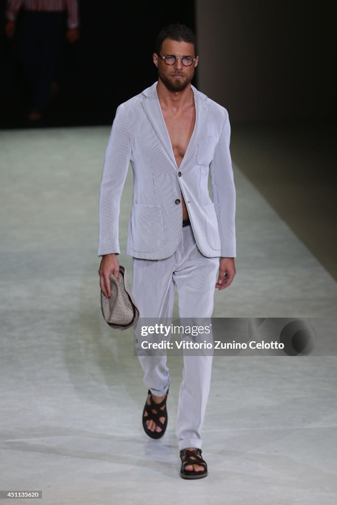 Giorgio Armani - Runway - Milan Fashion Week Menswear Spring/Summer 2015