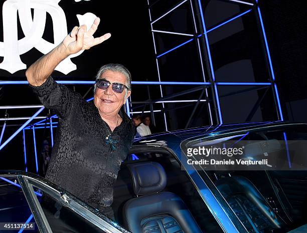 Roberto Cavalli attends the Roberto Cavalli show during the Milan Menswear Fashion Week Spring Summer 2015 on June 24, 2014 in Milan, Italy.