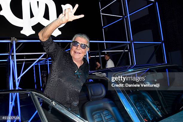 Roberto Cavalli attends the Roberto Cavalli show during the Milan Menswear Fashion Week Spring Summer 2015 on June 24, 2014 in Milan, Italy.