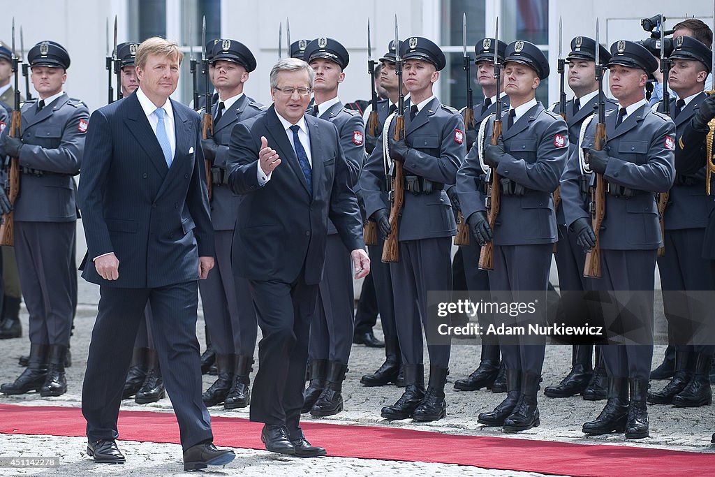 King Willem-Alexander And Queen Maxima Of The Netherlands Visit Warsaw