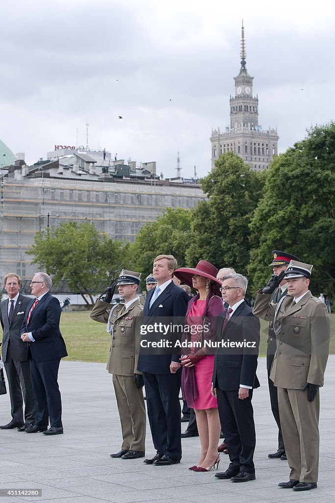 King Willem-Alexander And Queen Maxima Of The Netherlands Visit Warsaw