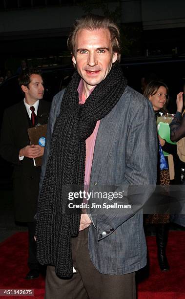 Ralph Fiennes during Warner Bros.' Harry Potter and the Goblet of Fire New York City Premiere - Outside Arrivals at Ziegfeld Theater in New York...