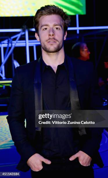 Edoardo Purgatori attends the Roberto Cavall show during the Milan Menswear Fashion Week Spring Summer 2015 on June 24, 2014 in Milan, Italy.