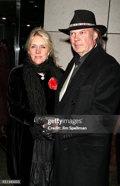 Pegi Young and Neil Young during New York Special Screening of Neil Young: Heart of Gold - Outside Arrivals at Walter Reade Theater in New York City,...