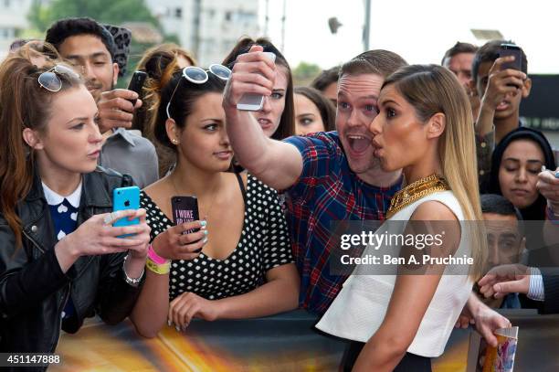 Cheryl Cole arrives for the London Auditions of X Factor at Emirates Stadium on June 24, 2014 in London, England.