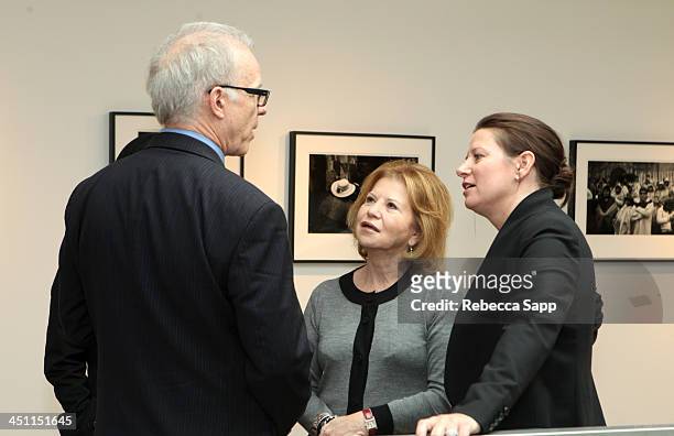 Moderator Tim Gray, producers Letty Aronson and Emma Tillinger Koskoff attend Variety Awards Studio - Day 2 at the Leica Gallery and Store on...
